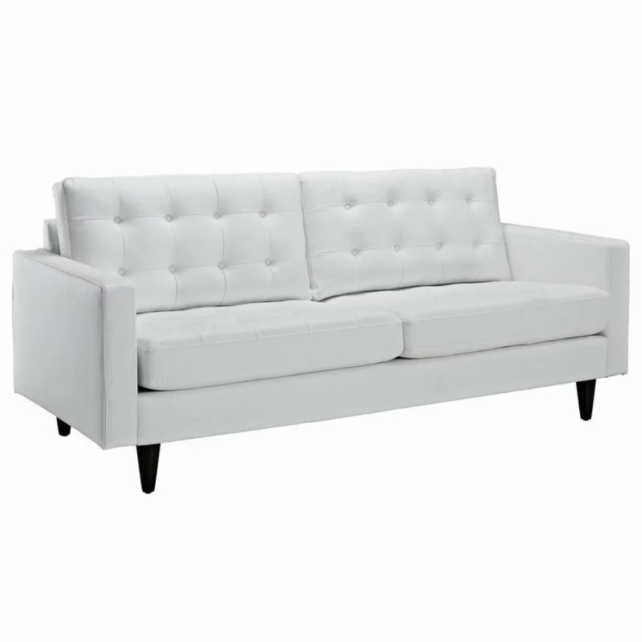 Sofas & Sectionals * | America Luxury Modern Contemporary Living Room Leather Sofa White