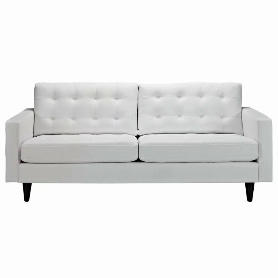 Sofas & Sectionals * | America Luxury Modern Contemporary Living Room Leather Sofa White