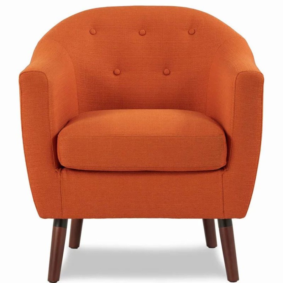 Chairs * | Lexicon Home Baylor Accent Chair, Orange