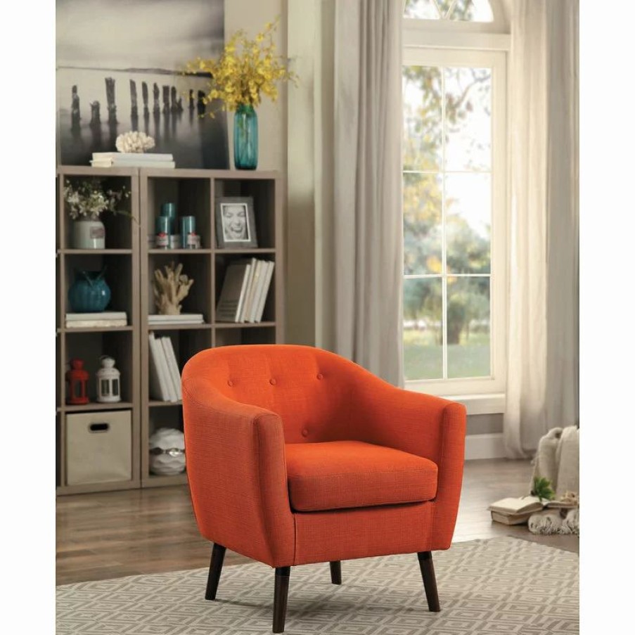 Chairs * | Lexicon Home Baylor Accent Chair, Orange