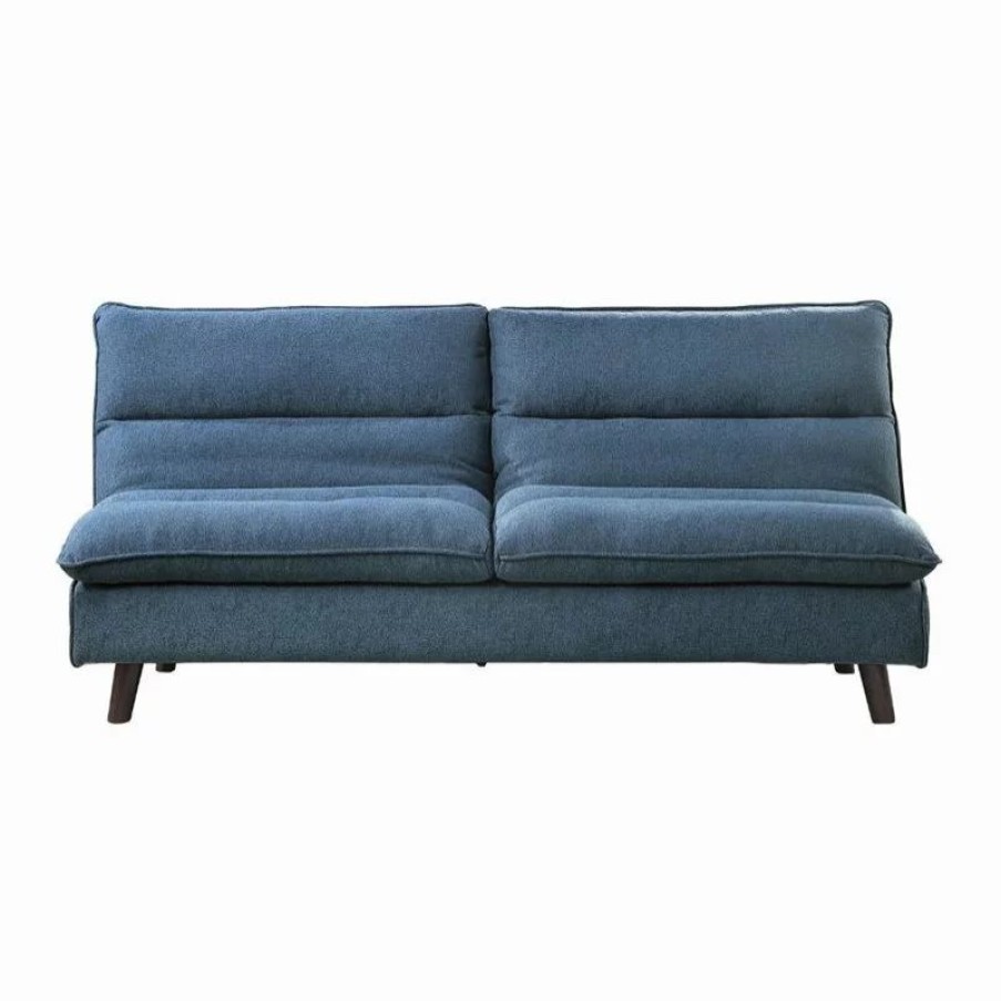 Sofas & Sectionals * | Domain Industries Inc. Lexicon Mackay Upholstered Click Clack Convertible Sofa In Blue