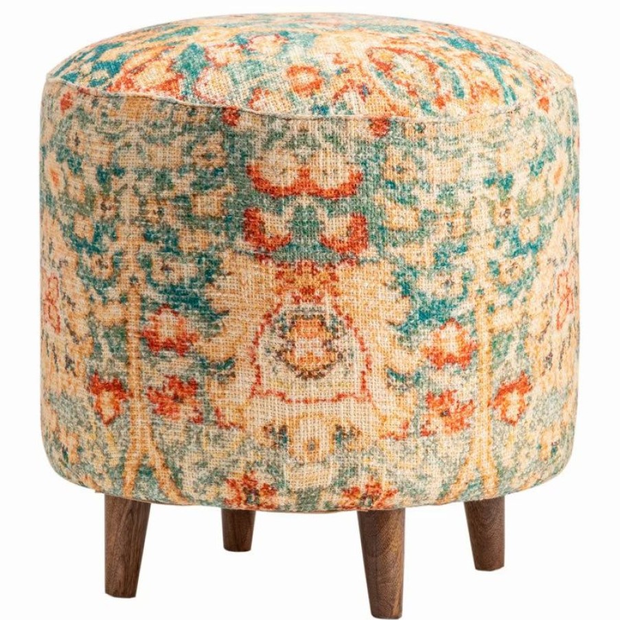 Footstools & Ottomans * | Crestview Collection Chloe Round Stool