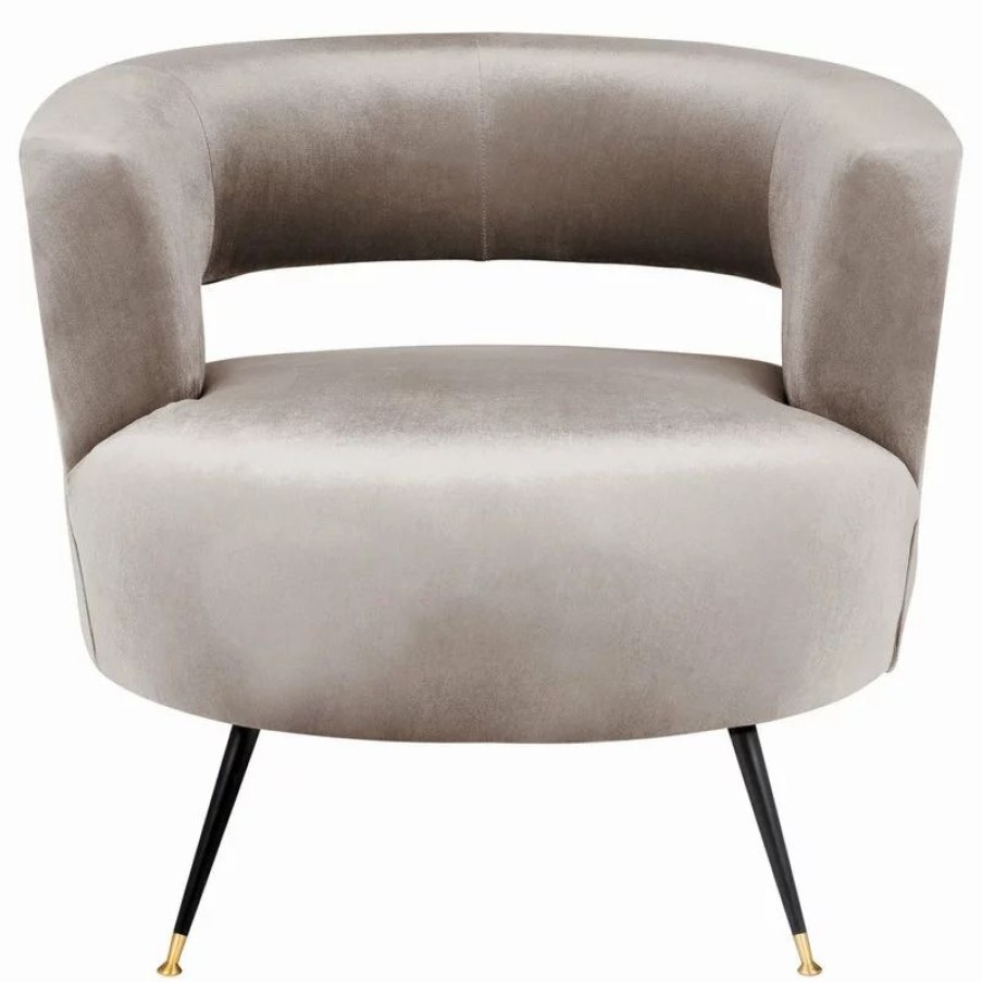 Chairs * | Safavieh Manet Velvet Retro Mid-Century Accent Chair, Hazelwood