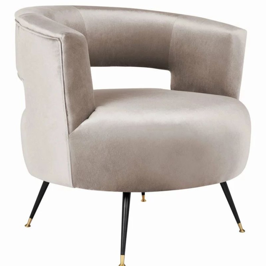 Chairs * | Safavieh Manet Velvet Retro Mid-Century Accent Chair, Hazelwood