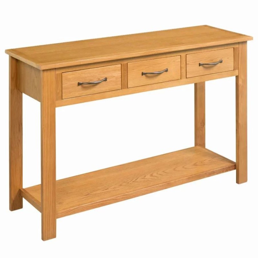 Console Tables * | Vida Xl International B.V. Vidaxl Solid Oak Wood Console Table Entryway Table Accent Table Hallway Home