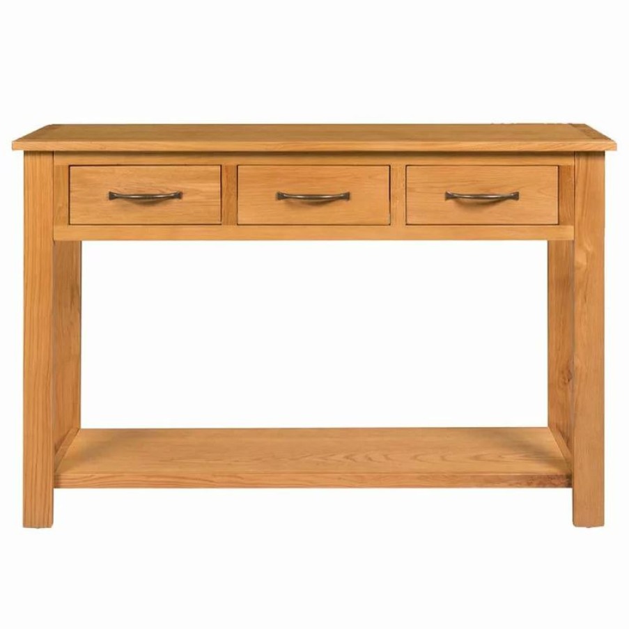 Console Tables * | Vida Xl International B.V. Vidaxl Solid Oak Wood Console Table Entryway Table Accent Table Hallway Home