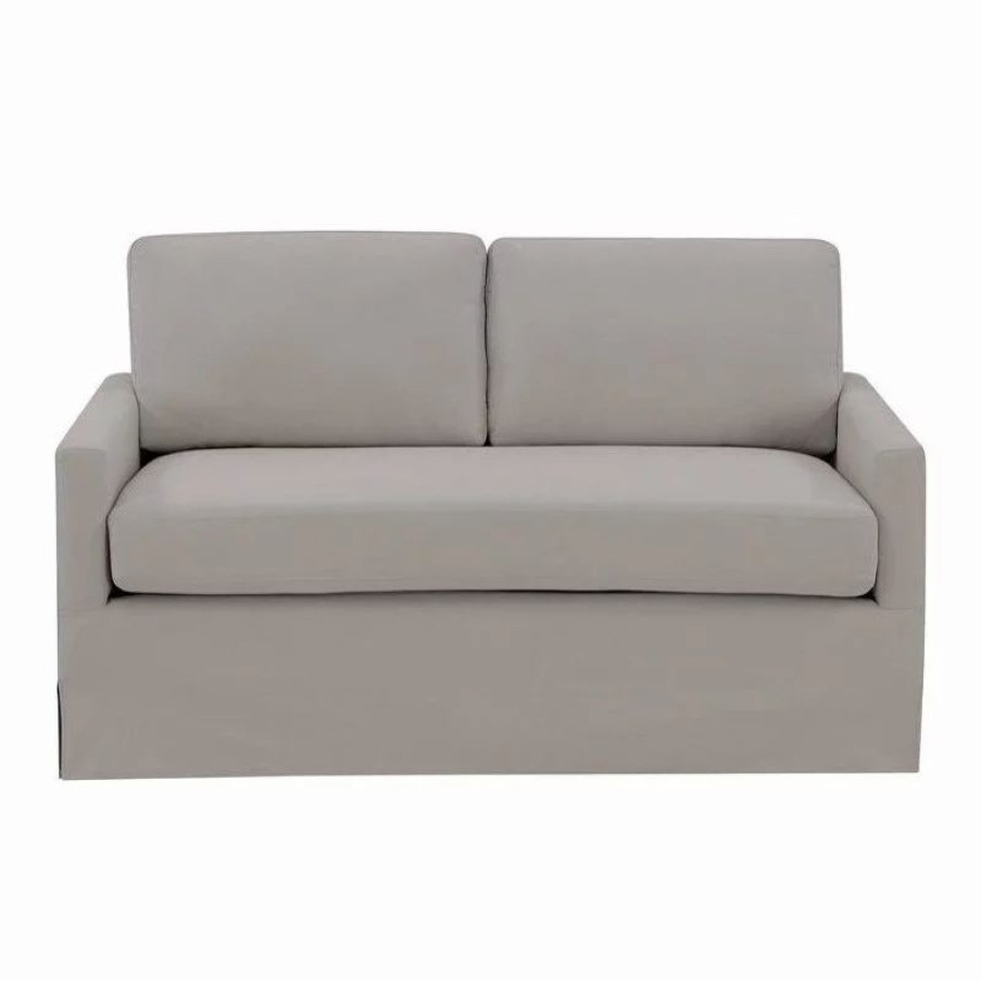 Sofas & Sectionals * | Pri Home Fare Modern Slipcover Style Sofa In Storm Gray