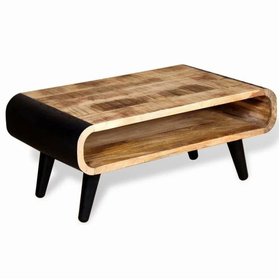 Coffee & Accent Tables * | Vida Xl International B.V. Vidaxl Coffee Table Side Stand Lamp Solid Rough Mango Wood Living Room Furniture