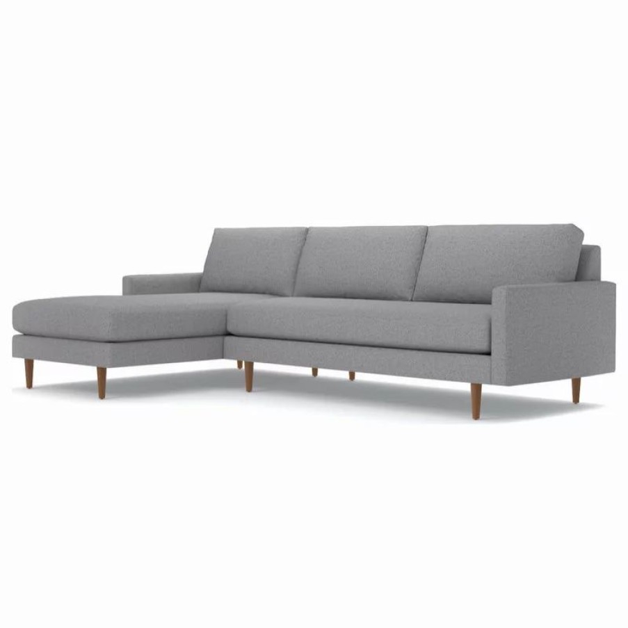 Sofas & Sectionals * | Apt2B Scott 2-Piece Sectional Sofa, Mountain Gray, Chaise On Left