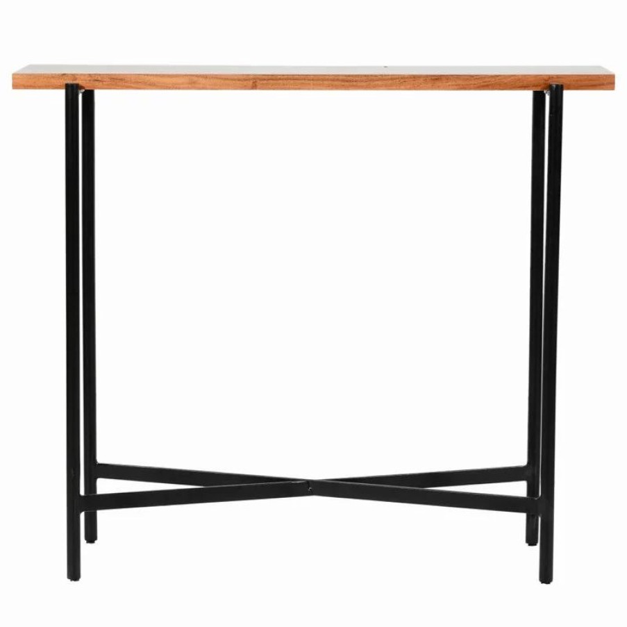 Console Tables * | Bolton Furniture, Inc. Rivers Edge 36 Acacia Wood And Acrylic Narrow Console/Entryway Table