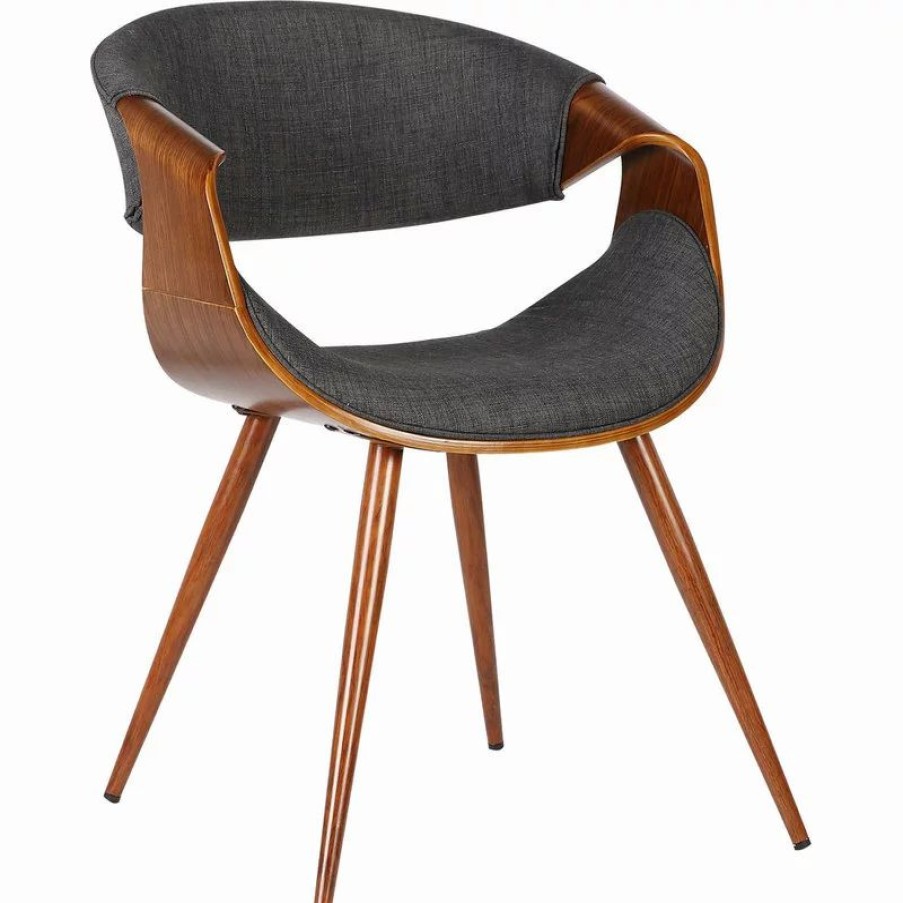 Chairs * | Armen Living Butterfly Mid-Century Dining Chair, Walnut Finish Lcbuchwach