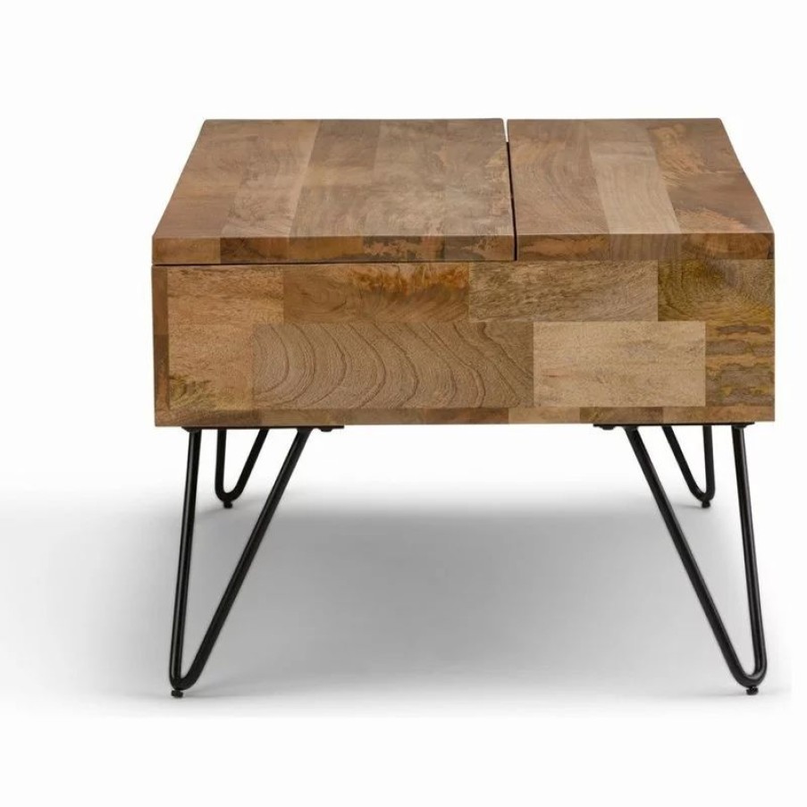 Coffee & Accent Tables * | Simpli Home Ltd. Simpli Home Hunter Mango Wood 48 Rectangle Lift Top Coffee Table In Natural