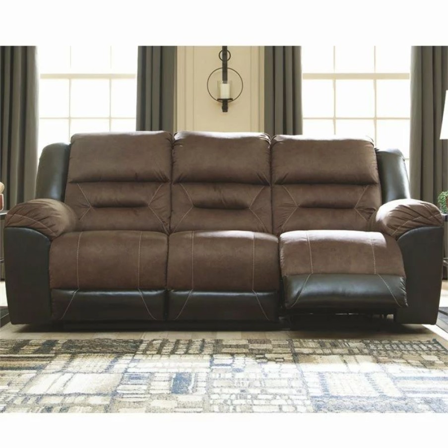 Sofas & Sectionals * | Ashley Furniture Industries Signature Design By Ashley Earhart Reclining Sofa In Chestnut