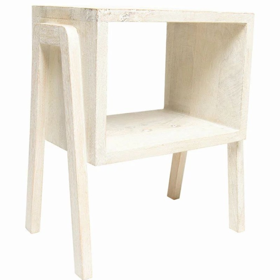 Coffee & Accent Tables * | Best Home Fashion Small Stackable Wood Table, White