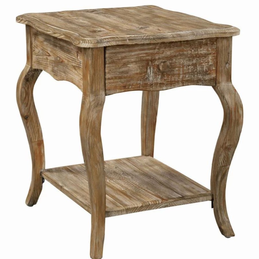 Coffee & Accent Tables * | Bolton Furniture, Inc. Rustic Reclaimed End Table, Driftwood