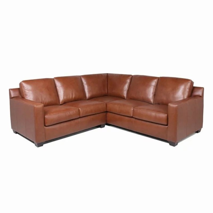 Sofas & Sectionals * | Nice Link Home Furnishings Lauren Leather 2 Piece Sectional In Camel