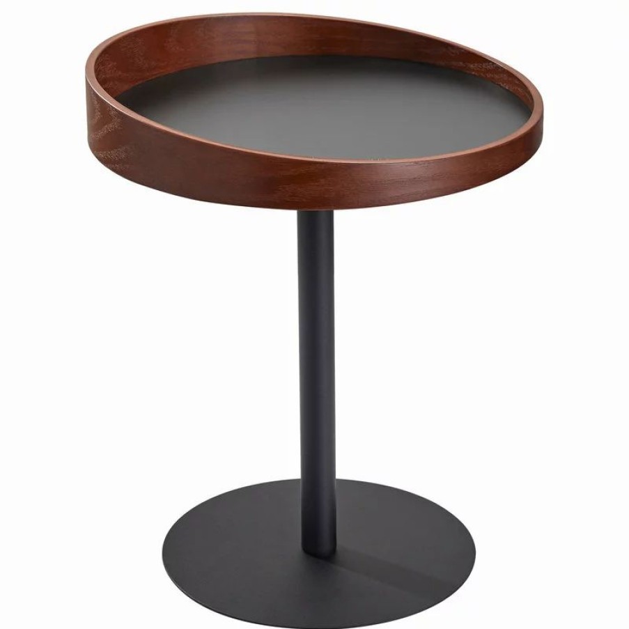 Coffee & Accent Tables * | Adesso Crater End Table- Walnut