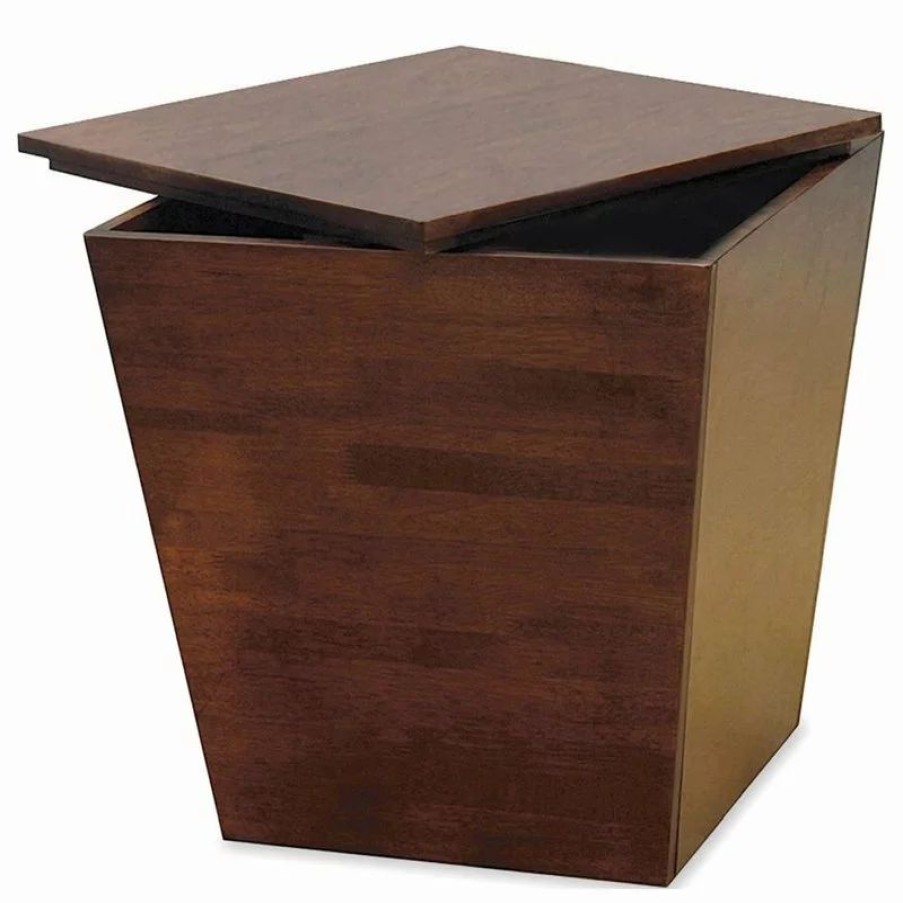 Coffee & Accent Tables * | Winsome Trading, Inc Mezo Storage Cube, Accent Table, Walnut