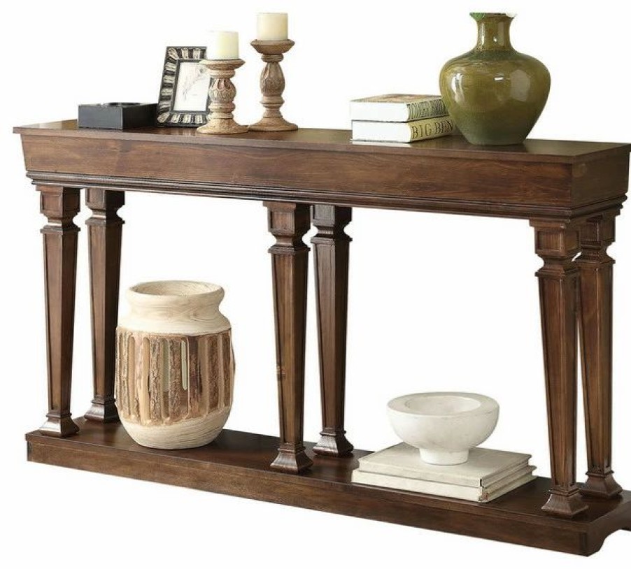 Console Tables * | Acme Furniture Garrison Console Table, Oak, 72