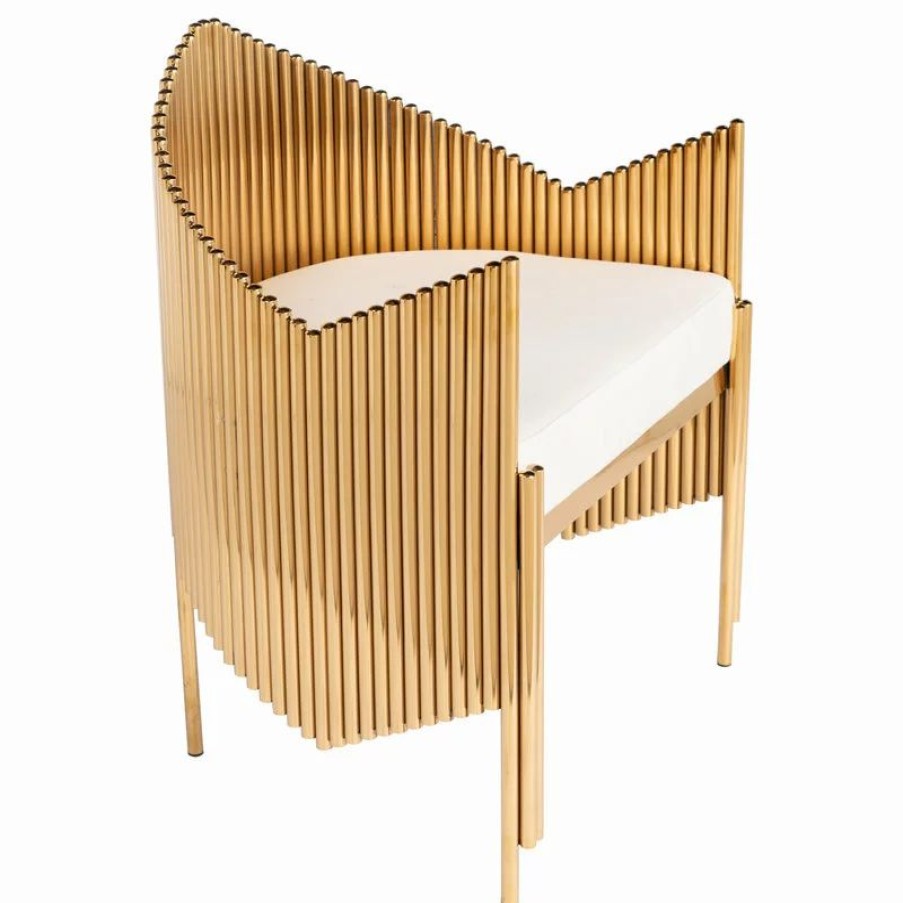 Chairs * | Statements By J Crespo Gold Accent Chair