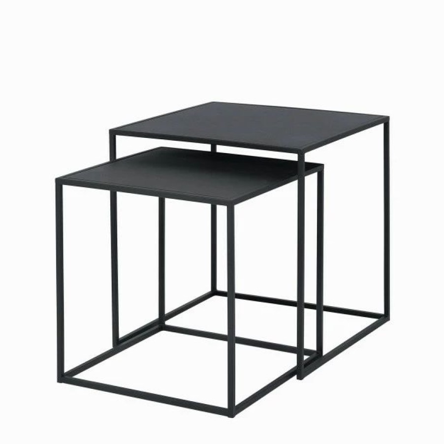 Coffee & Accent Tables * | Blomus Fera 2-Piece Table Set, Black