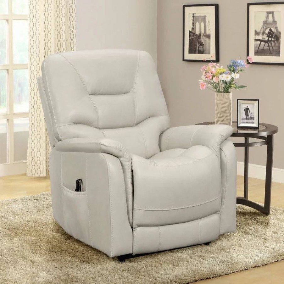 Chairs * | Barcalounger Lorence Lift Chair Recliner With Power Head Rest, Venzia Cream