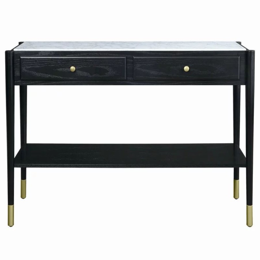 Console Tables * | Acme Furniture Atalia Sofa Table, Marble And Black