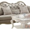 Sofas & Sectionals * | Acme Furniture Acme Sofa With 5 Pillows In Beige Fabric And Antique Taupe 56050