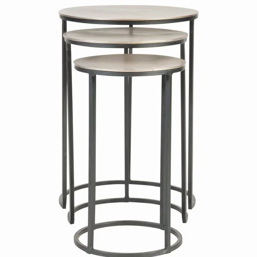 Coffee & Accent Tables * | Uttermost Erik Metal Nesting Tables, 3-Piece Set