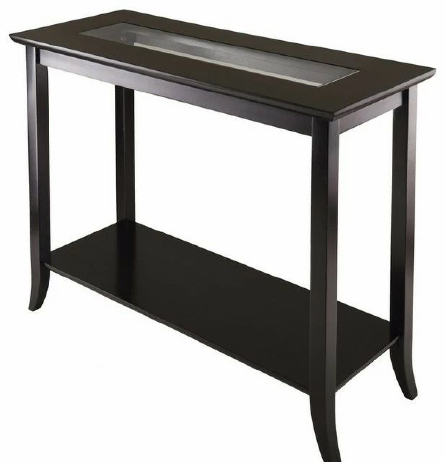 Console Tables * | Winsome Genoa Rectangular Console Table In Dark Espresso