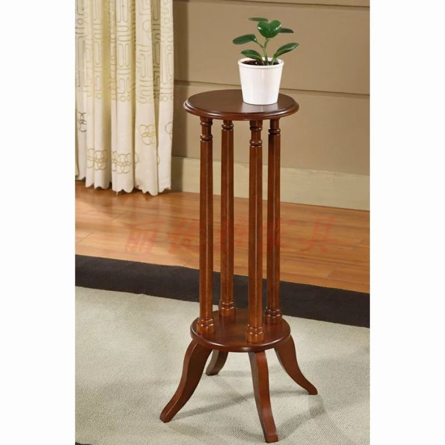 Coffee & Accent Tables * | All Things Cedar Inc. Cherry Flower Stand