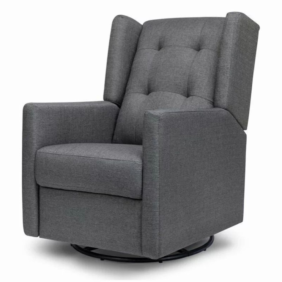 Chairs * | Davinci Maddox Recliner And Swivel Glider In Shadow Gray