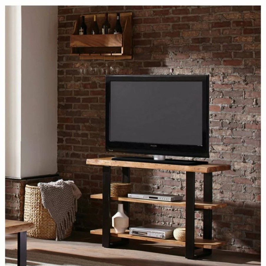 Console Tables * | Bolton Furniture, Inc. Alpine Natural Live Edge Wood Media Console Table