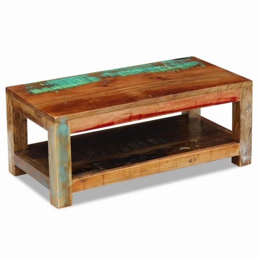 Coffee & Accent Tables * | Vida Xl International B.V. Vidaxl Solid Reclaimed Wood Coffee Side End Accent Table Handmade Living Room