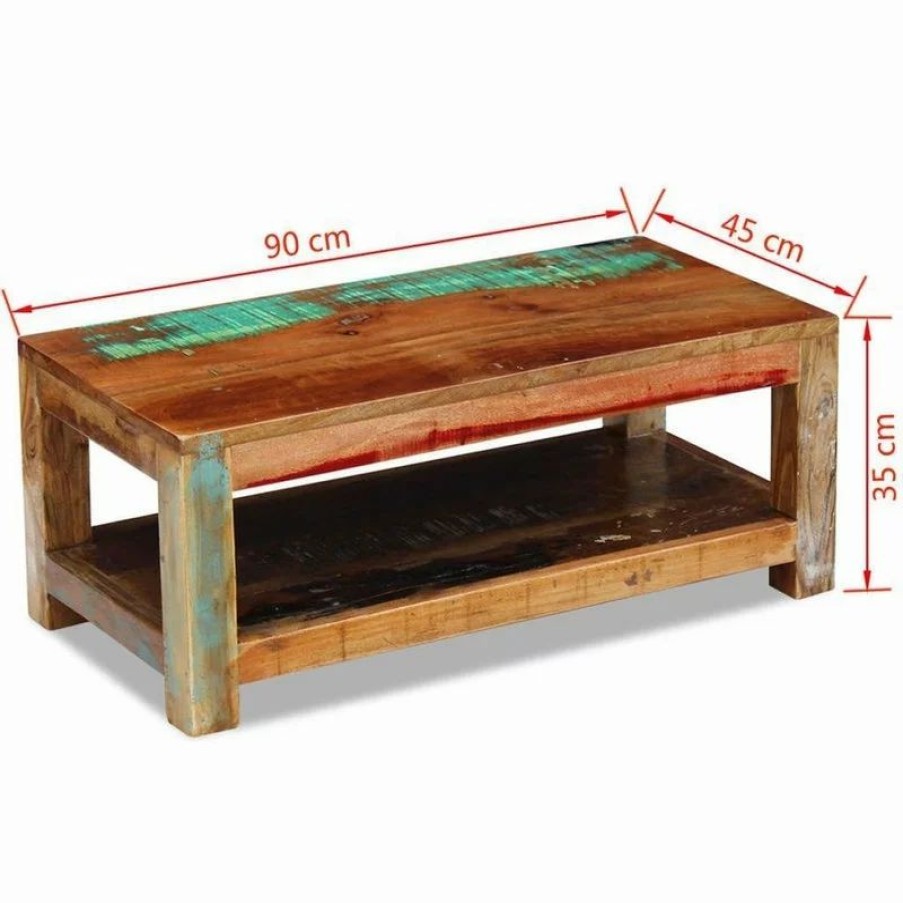 Coffee & Accent Tables * | Vida Xl International B.V. Vidaxl Solid Reclaimed Wood Coffee Side End Accent Table Handmade Living Room