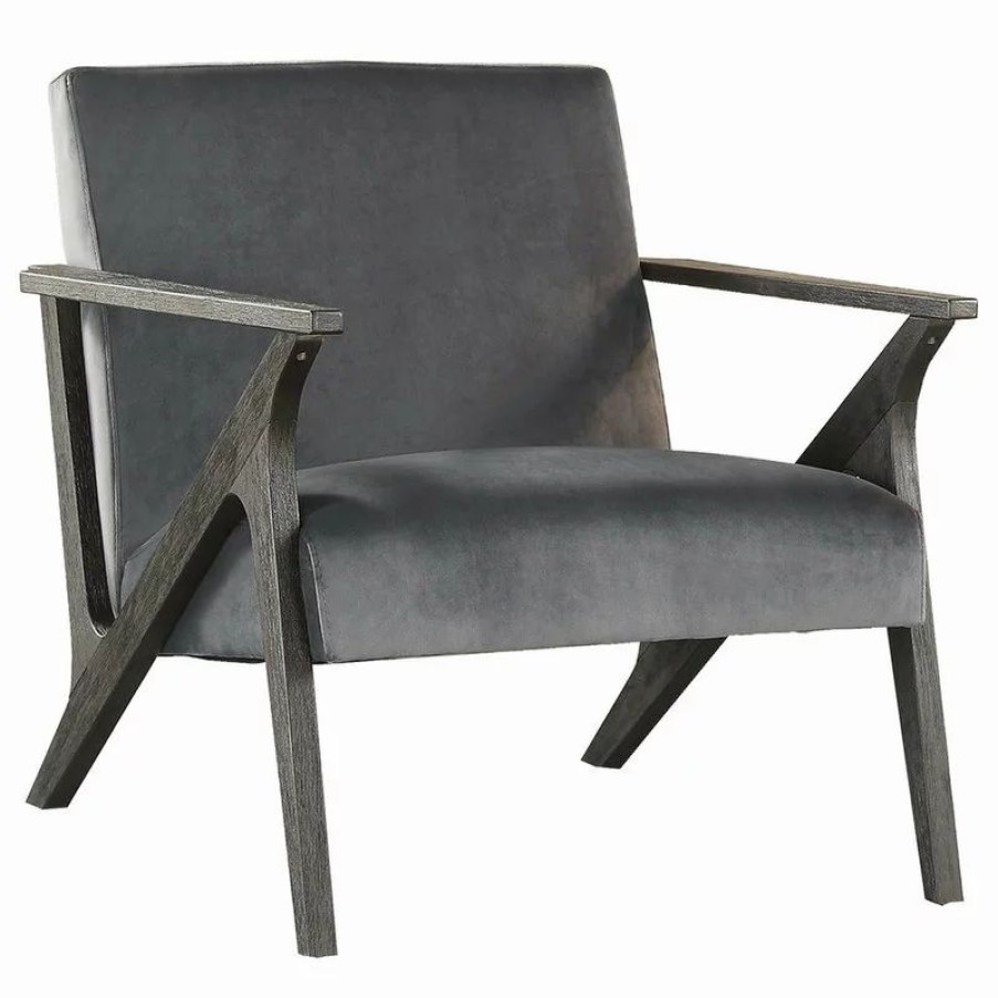 Chairs * | Lexicon Home Ride Accent Chair, Gray