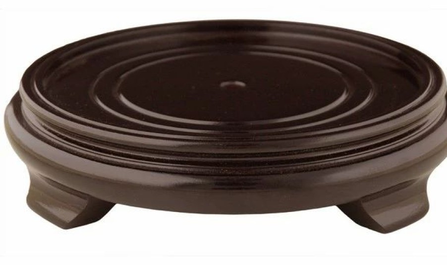 Coffee & Accent Tables * | Oriental Furniture Rosewood Pedestal Stand, 8.5 Base Diameter