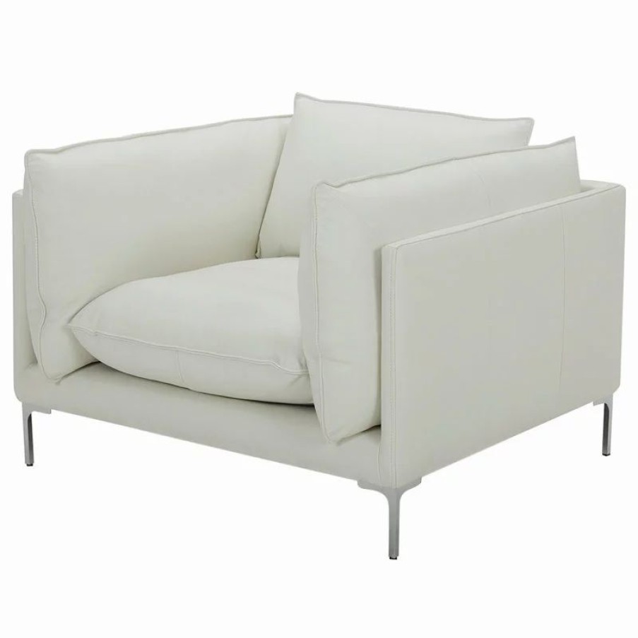 Chairs * | Vig Furniture Inc. Divani Casa Harvest Modern White Full Leather Chair