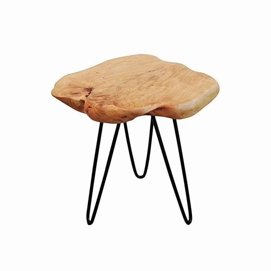 Coffee & Accent Tables * | Welland Industries Llc Cedar Wood Stump Small End Table