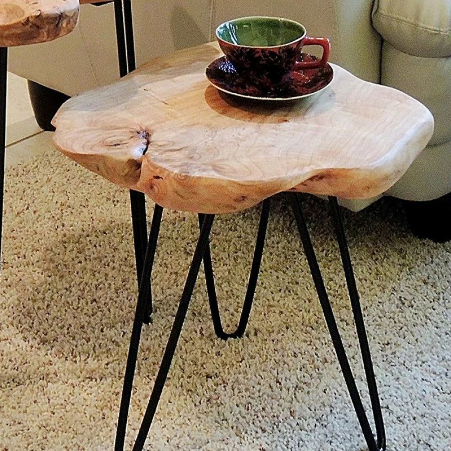 Coffee & Accent Tables * | Welland Industries Llc Cedar Wood Stump Small End Table