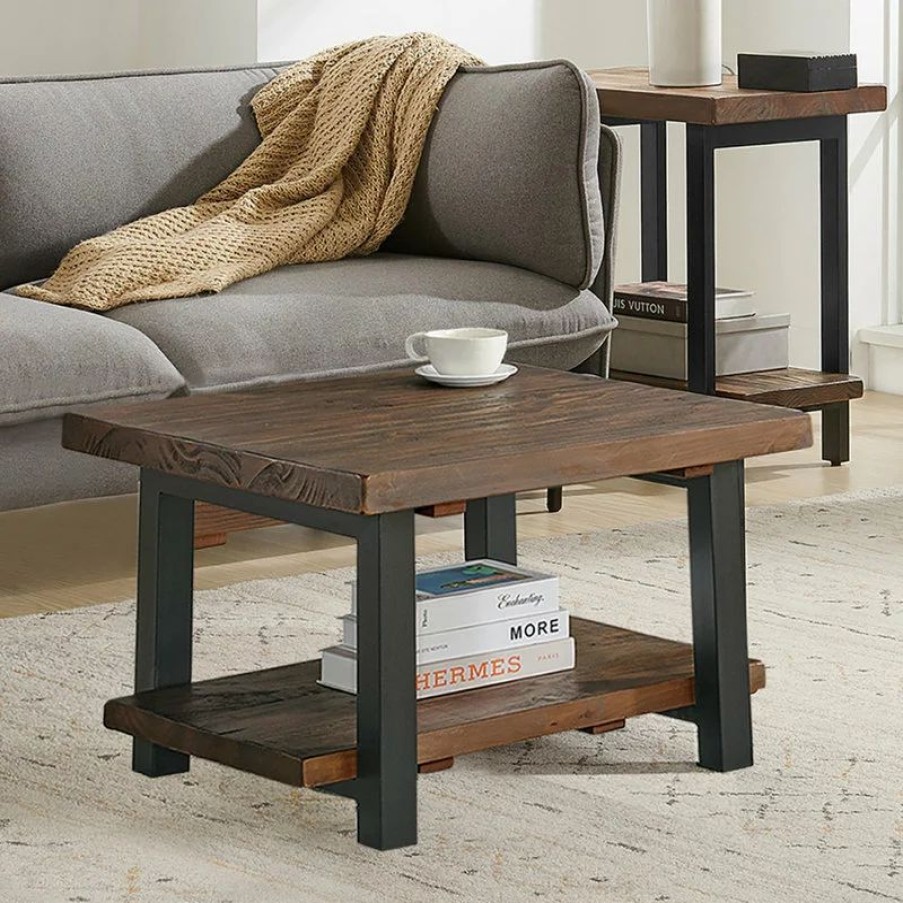 Coffee & Accent Tables * | Bolton Furniture, Inc. Pomona 27 Metal And Wood Square Coffee Table