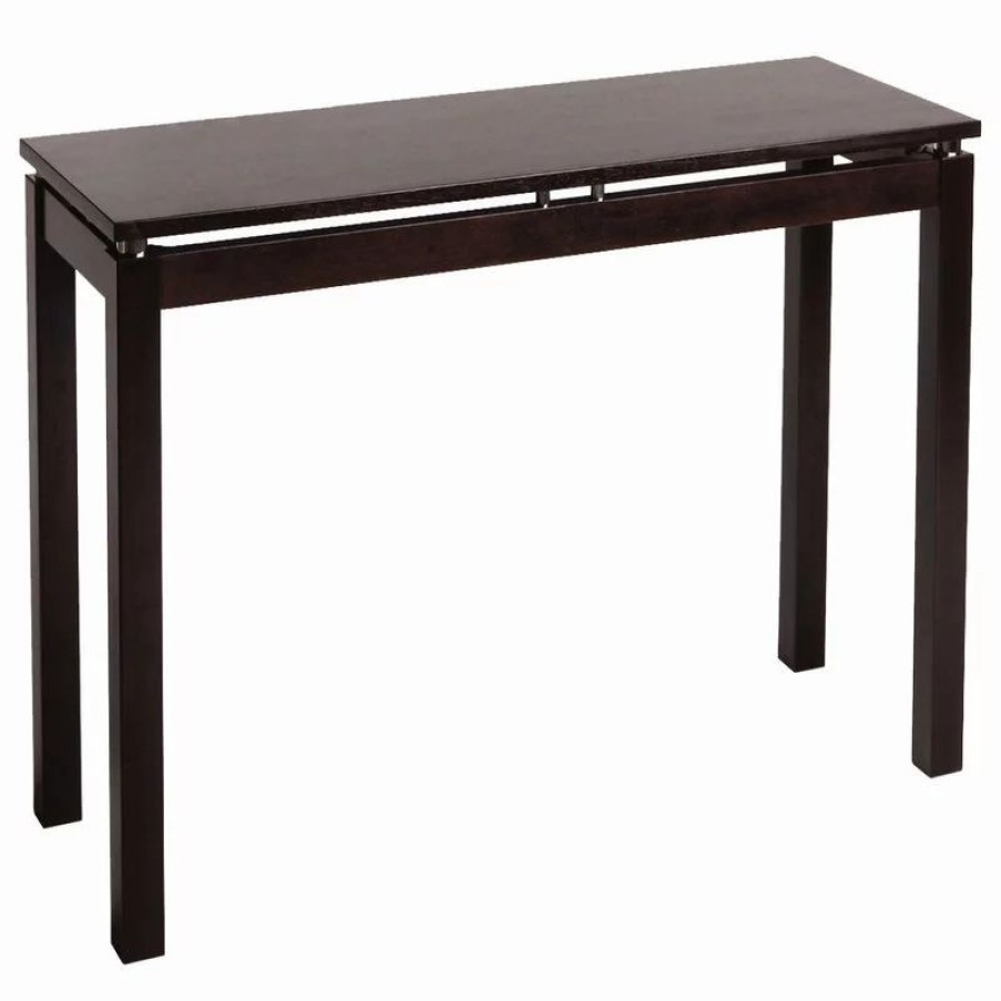 Console Tables * | Winsome Linea Solid Wood Console/Sofa Table In Espresso