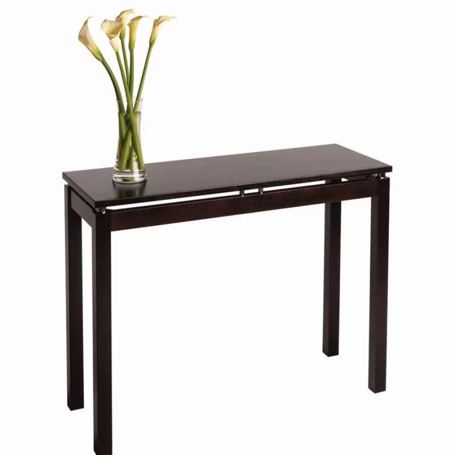 Console Tables * | Winsome Linea Solid Wood Console/Sofa Table In Espresso