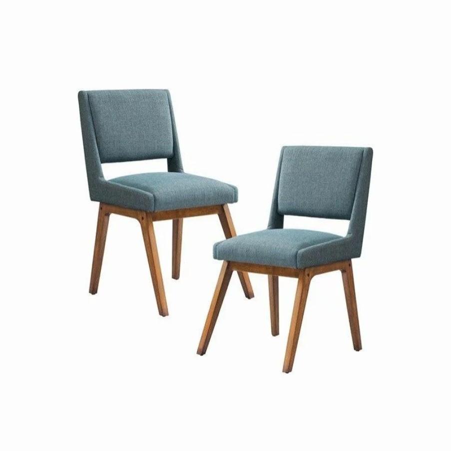 Chairs * | Olliix The Sevan Dining Chair, Blue, Polyester, Set Of 2