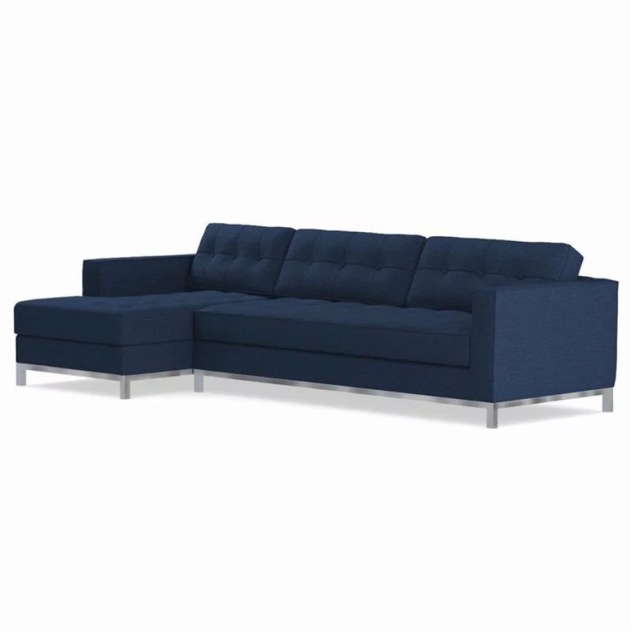 Sofas & Sectionals * | Apt2B Fillmore 2-Piece Sectional Sofa, Blue Jean, Chaise On Left