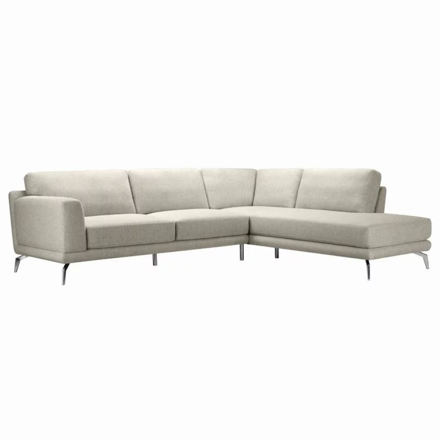 Sofas & Sectionals * | Abbyson Living Andy 2-Piece Fabric Sectional, Gray