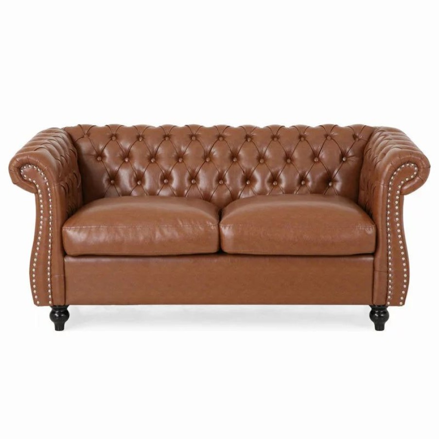 Sofas & Sectionals * | Gdfstudio Chaim Chesterfield Loveseat