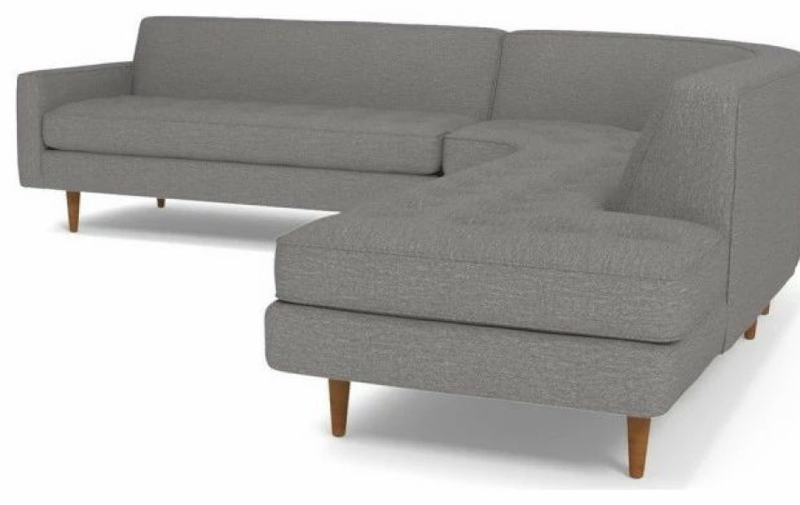 Sofas & Sectionals * | Apt2B Monroe 3-Piece Sectional Sofa, Ash, Chaise On Right