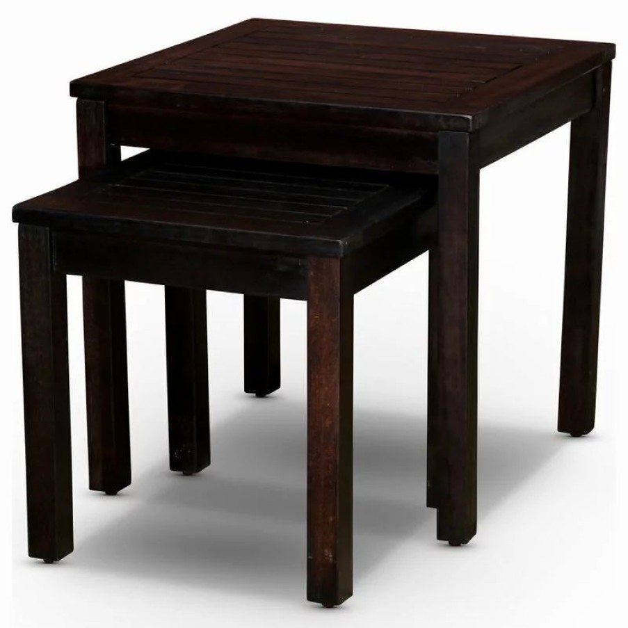 Coffee & Accent Tables * | Dty Outdoor Living Longs Peak Eucalyptus Nesting Tables, Espresso