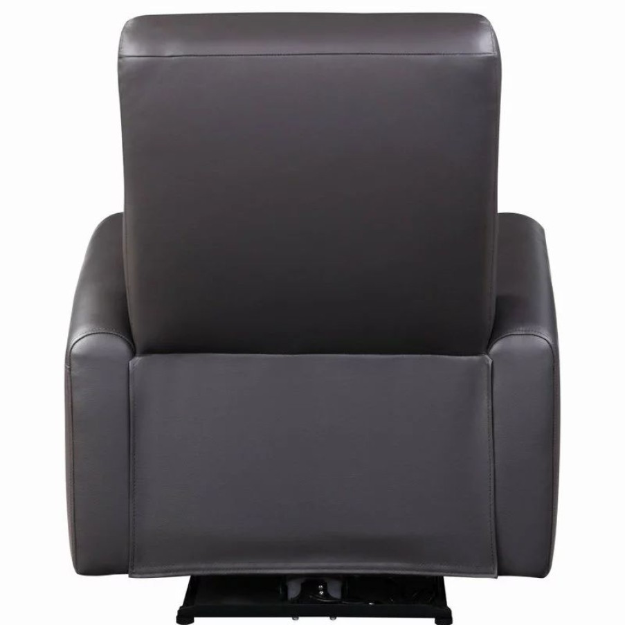 Chairs * | Acme Furniture Blane Recliner, Power Motion, Brown Top Grain Leather Match